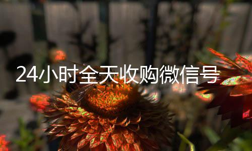 24小时全天收购微信号(24小时全天收购微信号平台)